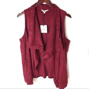Jack by BB Dakota Draped Vegan Suede Merritt Vest